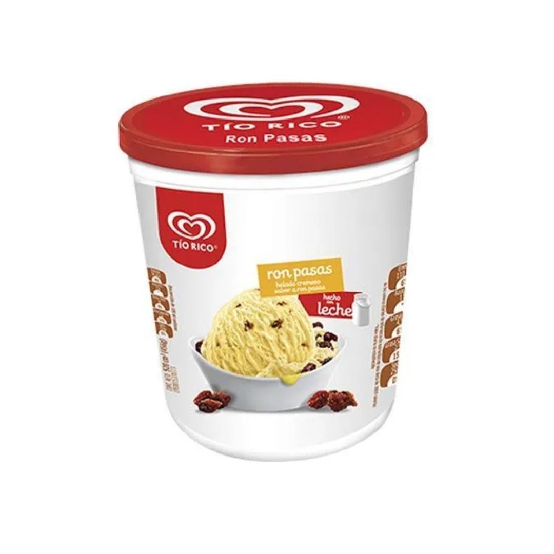 Tio Rico Clasica - Helado Tio Rico Clasica Ron Pasas 946Ml